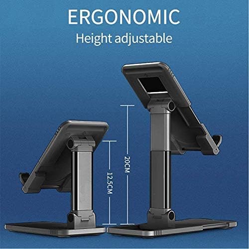 YaYa Cell Phone Stand, Multi-Angle Adjustable Desk Cell Phone Holder Mount Compatible with All Smartphones, iPad (Black)