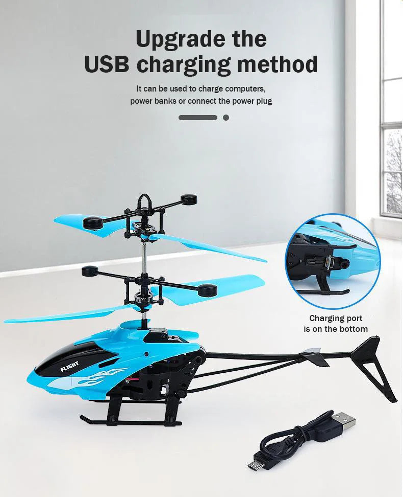 Inductive Aircraft Helicopter Hover Hand-Controlled Sensing  Aircraft Suspension Two-pass Fall-resistant Play Rechargeable Gifts