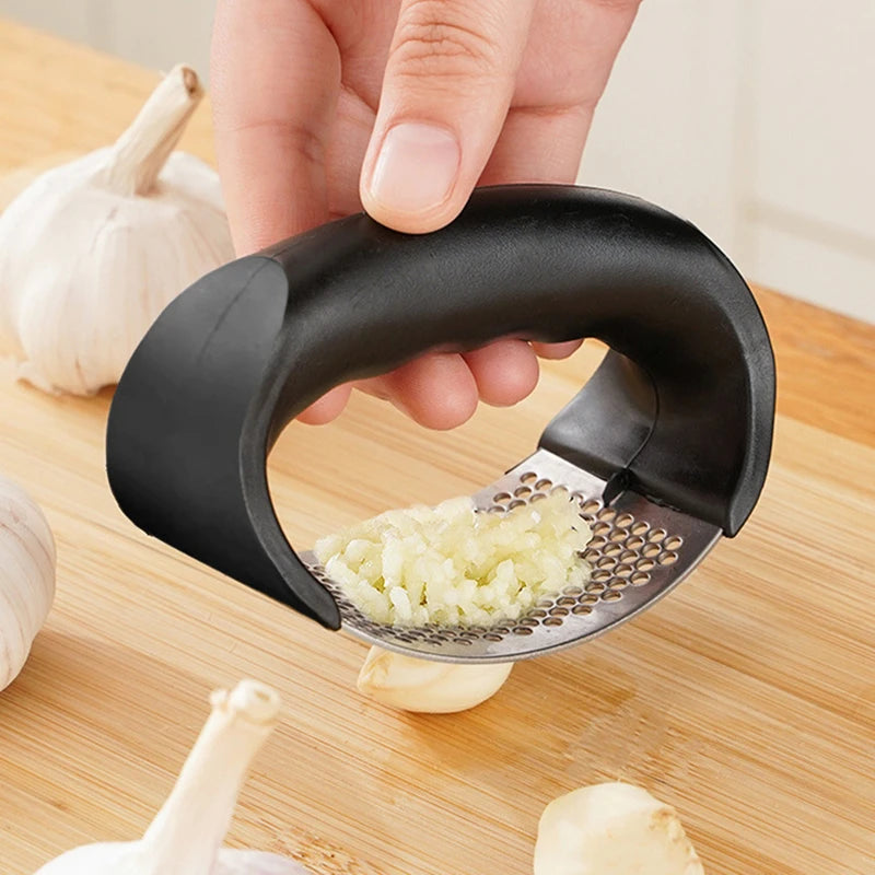 Stainless Steel Garlic Press Crusher Manual Garlic Mincer Chopping Garlics Tool Fruit Vegetable Tools Kitchen Accessories Gadget