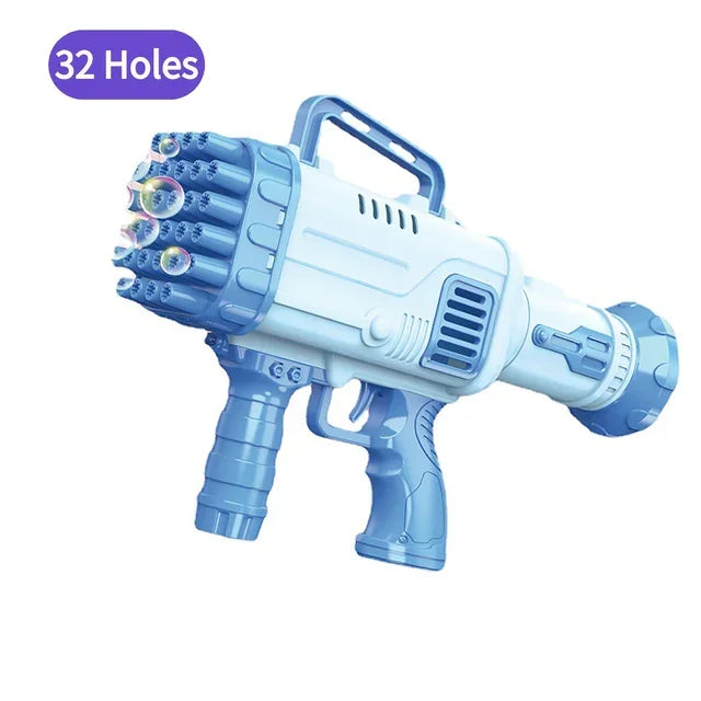 32 Holes Bubble Bazooka Gun Rocket Soap Bubbles Machine Gun Shape Automatic Blower Outdoor Toys Gifts for Children Bubble Gun