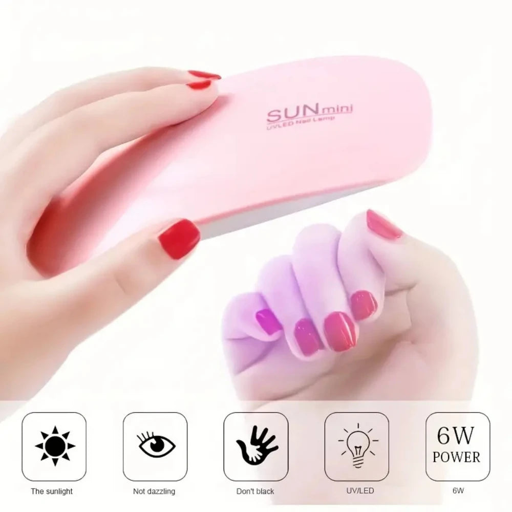 Mini Nail Art Lamp, Foldable Mouse Phototherapy Lamp, Intelligent Induction Nail Art Phototherapy Machine