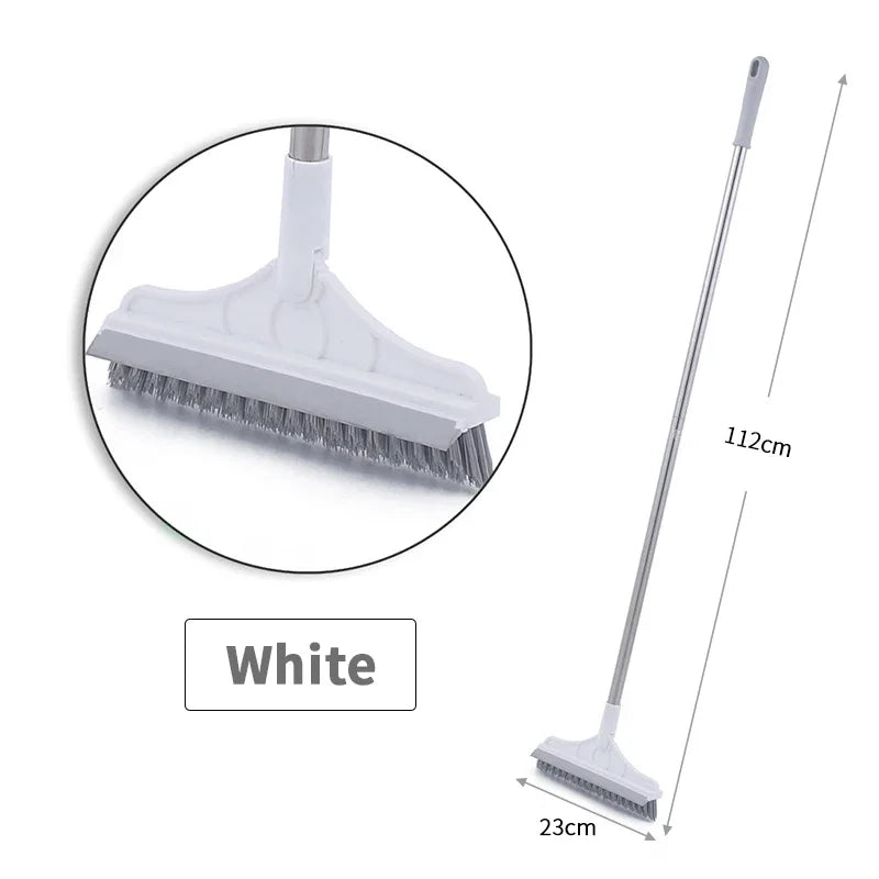 2 in 1 Adjustable V-Shape Cleaning Brush Floor Scrub Magic Broom With Long Handle and Squeegee Bathroom Tile Window Clean Tools