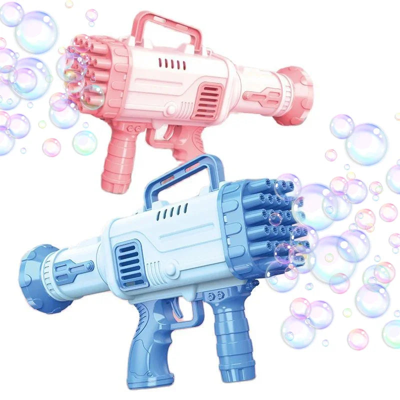 32 Holes Bubble Bazooka Gun Rocket Soap Bubbles Machine Gun Shape Automatic Blower Outdoor Toys Gifts for Children Bubble Gun