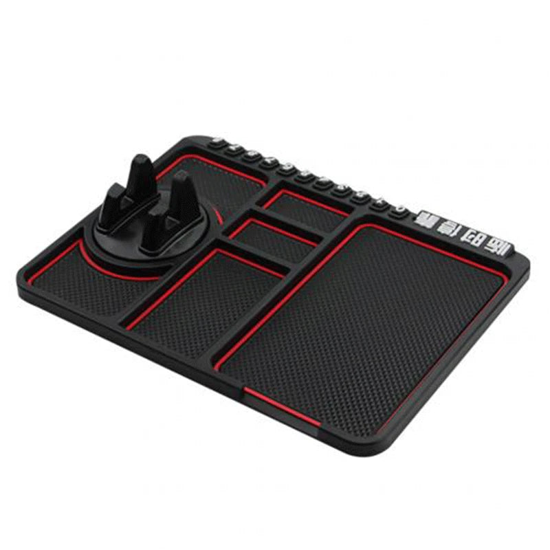 Car Silicone Parking Card 4-in-1 Non-Slip Phone Pad Car Parking Number Card Anti-Slip Mat Car Dashboard Support Navigation Frame