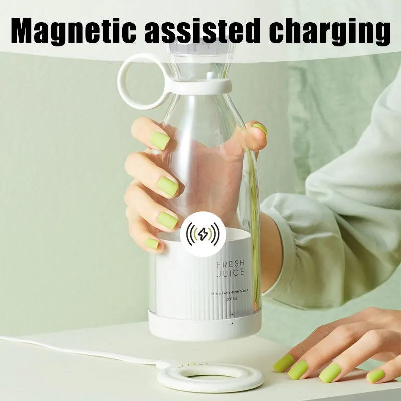 Wireless Charging 4 Blades Electric Juicer Mini Portable Blender Fruit Mixers Extractors Multifunction Juice Maker Machine