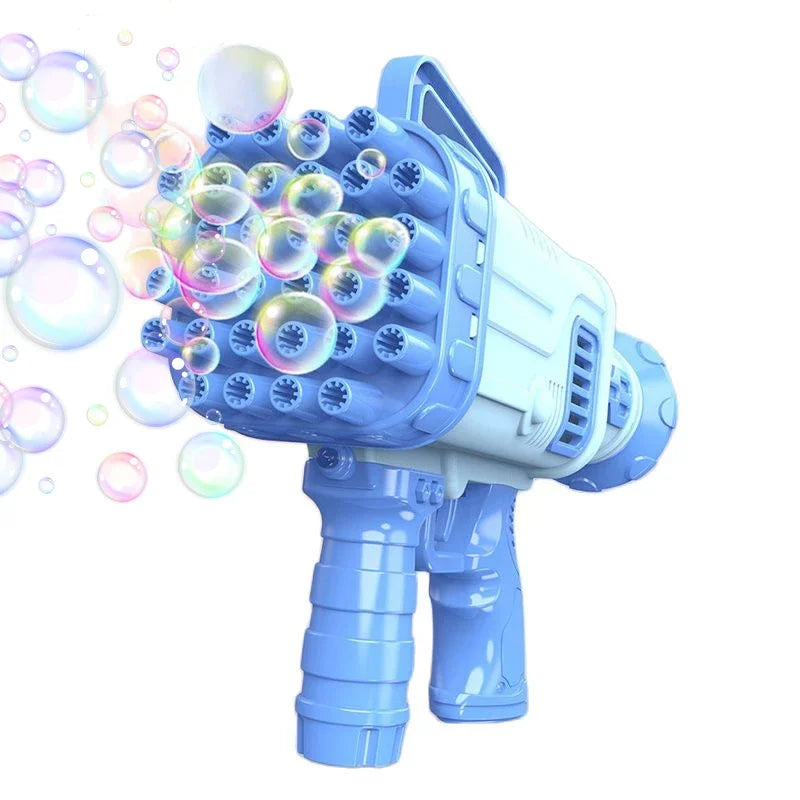 32 Holes Bubble Bazooka Gun Rocket Soap Bubbles Machine Gun Shape Automatic Blower Outdoor Toys Gifts for Children Bubble Gun