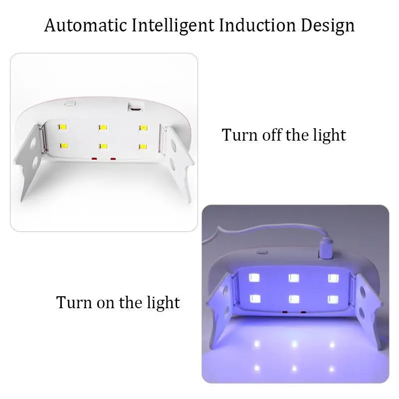 Mini Nail Art Lamp, Foldable Mouse Phototherapy Lamp, Intelligent Induction Nail Art Phototherapy Machine