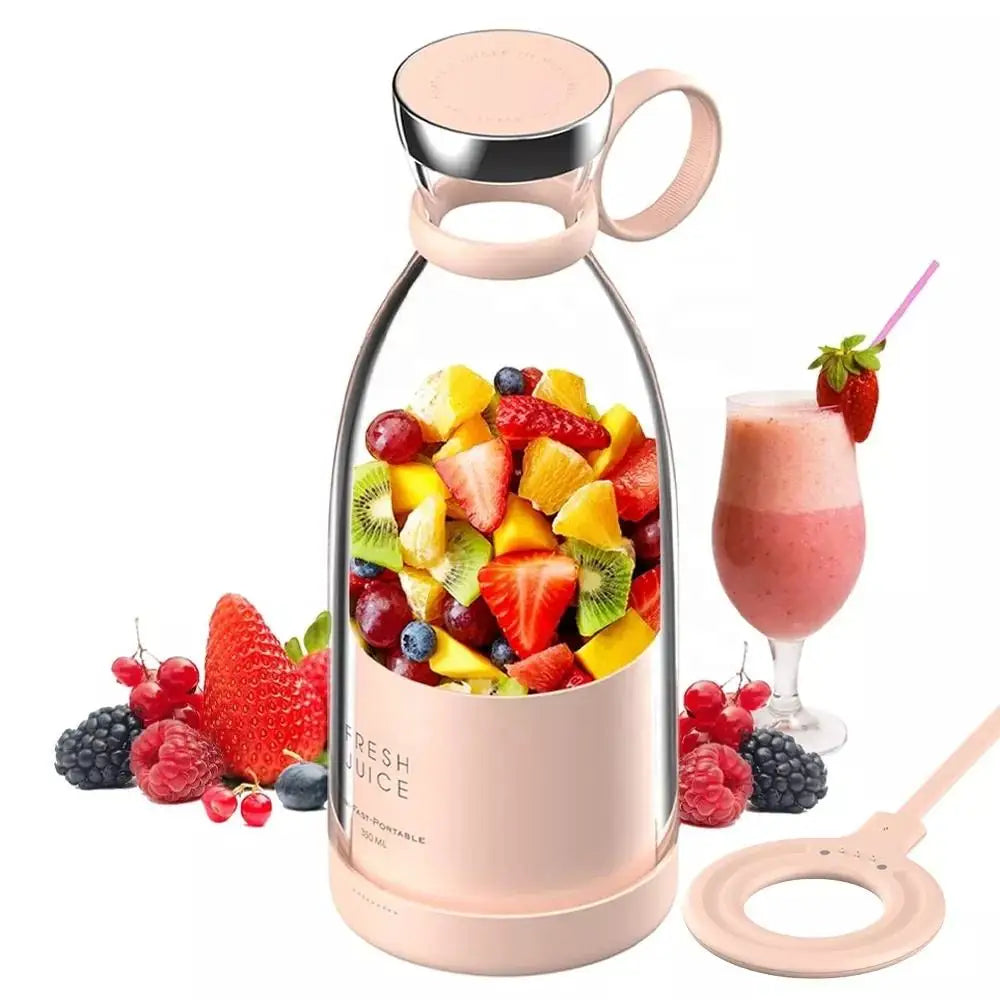 Wireless Charging 4 Blades Electric Juicer Mini Portable Blender Fruit Mixers Extractors Multifunction Juice Maker Machine