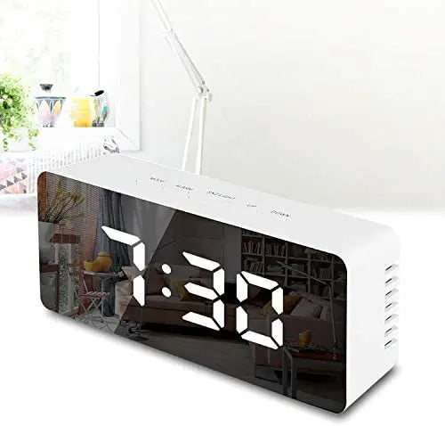 2024High Quality cool gadgets Led  Digital Snooze Display Time Desk Alarms Mirror Clocks Led Mirror Clock  Table alarms clock