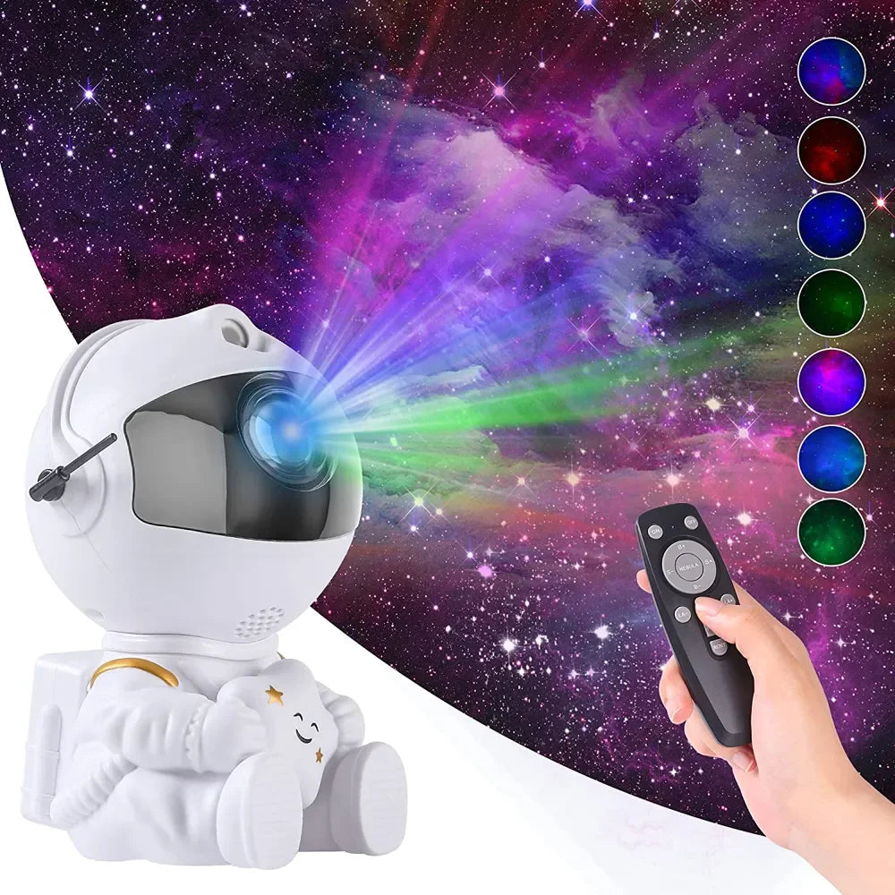 Galaxy Space Star Projector Starry Sky Night Light Astronaut Lamp Home Room Decor Decoration Bedroom Decorative Luminaires Gift