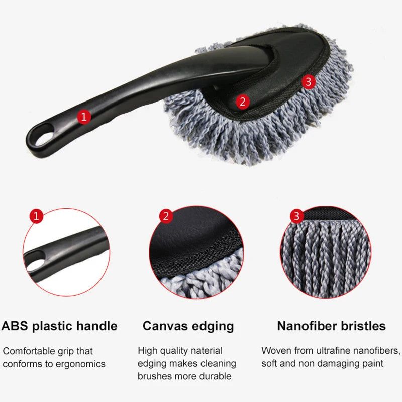 Multifunctional Car Collector Cleaning Tools Duster Mop Bristles Dust Cleaner Microfiber Auto Exterior Interior Clean Wash Brush