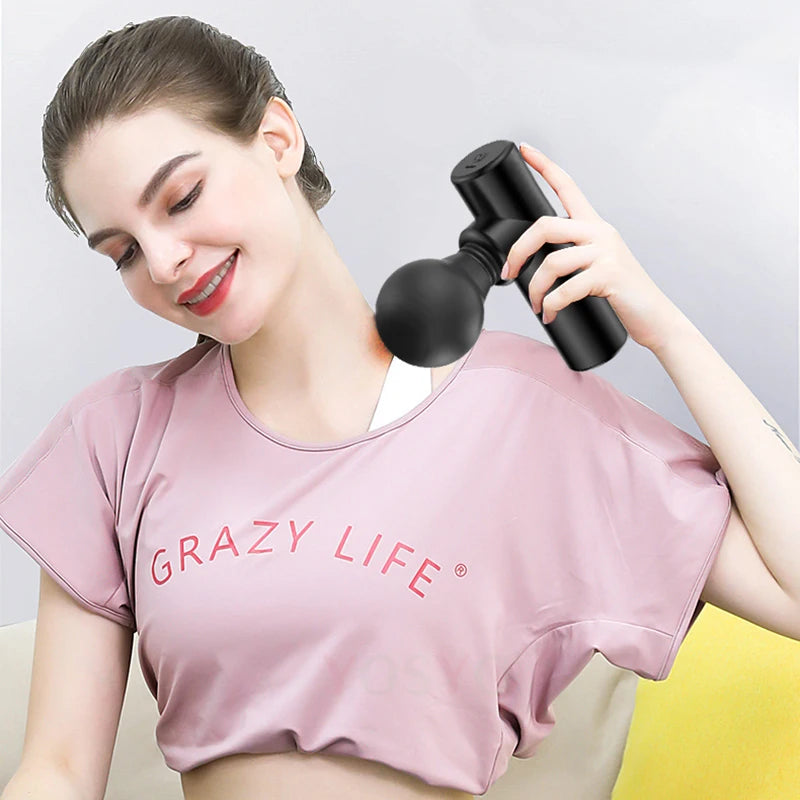 Massage Fascia Gun Adjustment  Conversion Intelligent Fitness Massage Gun Muscle Relaxation Mini Electric Fascia Gun