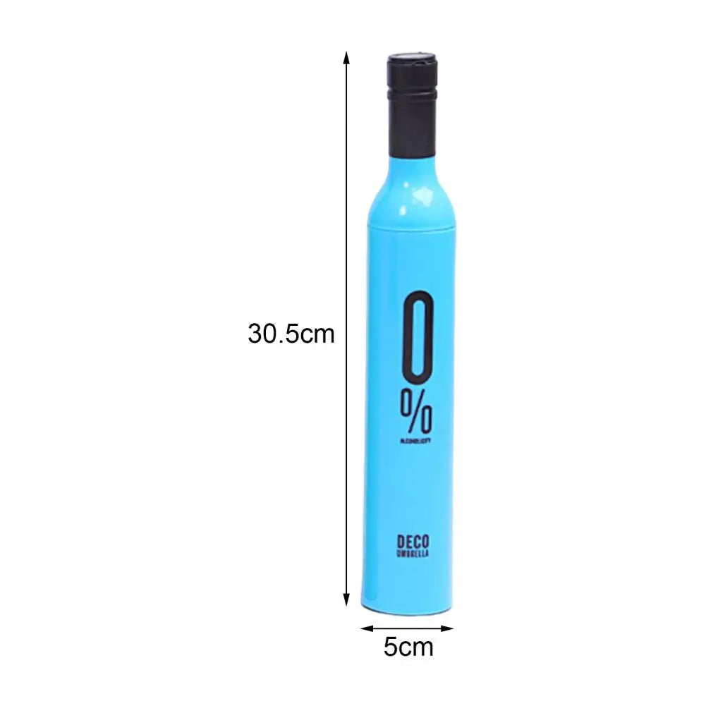 Umbrella Wine Bottle Appearance Strong Wind Resistance Sunshade Silver Tape Sun Rain Reverse Folding Umbrella For Outdoor