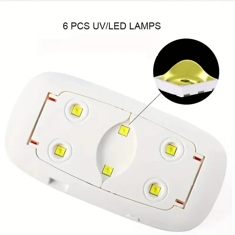 Mini Nail Art Lamp, Foldable Mouse Phototherapy Lamp, Intelligent Induction Nail Art Phototherapy Machine