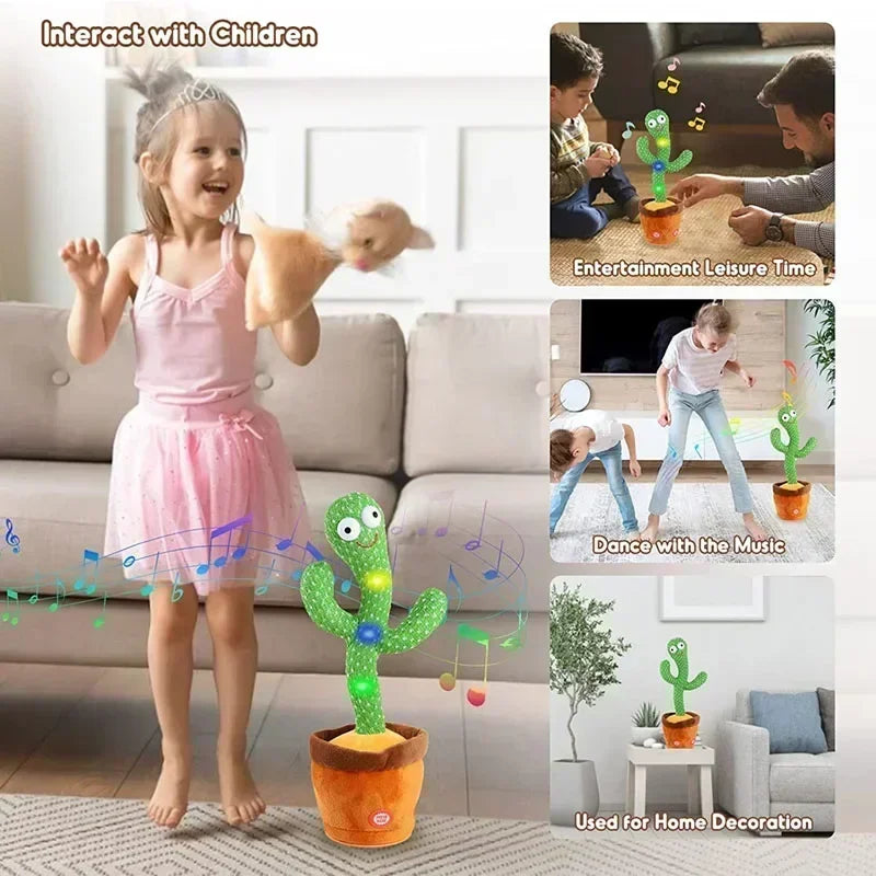 2024 New  Dancer Cactus Cactus Plush Toy Enchanting Flower Twisting Singing Glowing